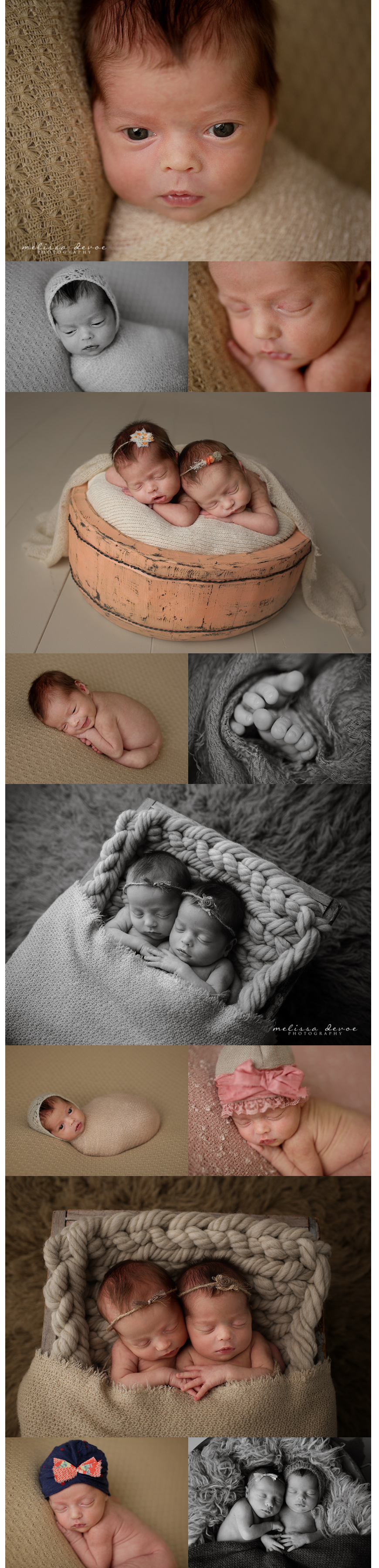 Melissa DeVoe Photography Raleigh Twins newborn Baby Photographer