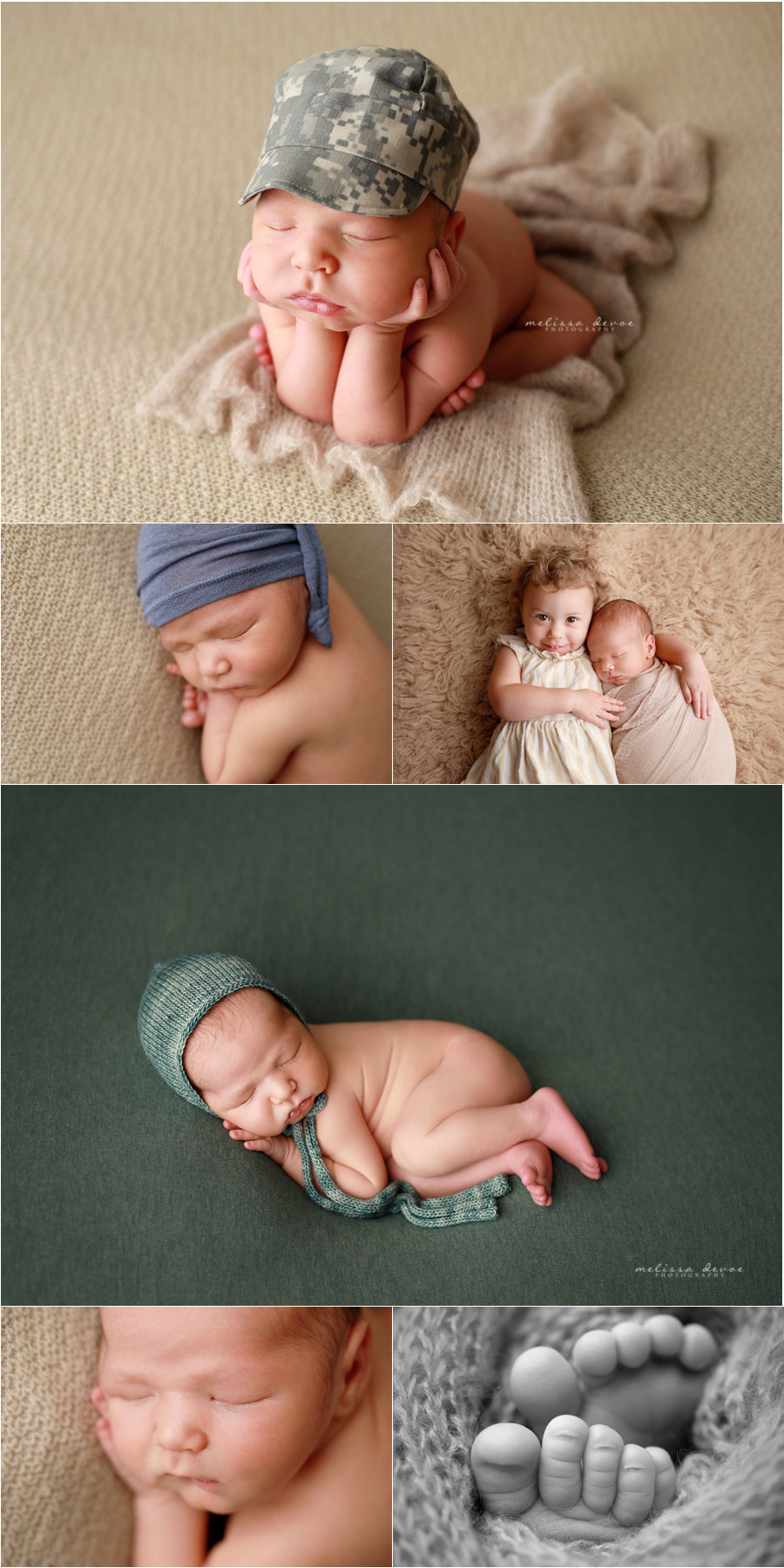 Baby Lucas Newborn Photos on Green