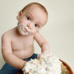 First Year photo session with cake smash Wake Forest