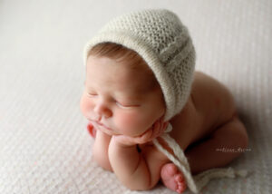 baby girl in froggy pose