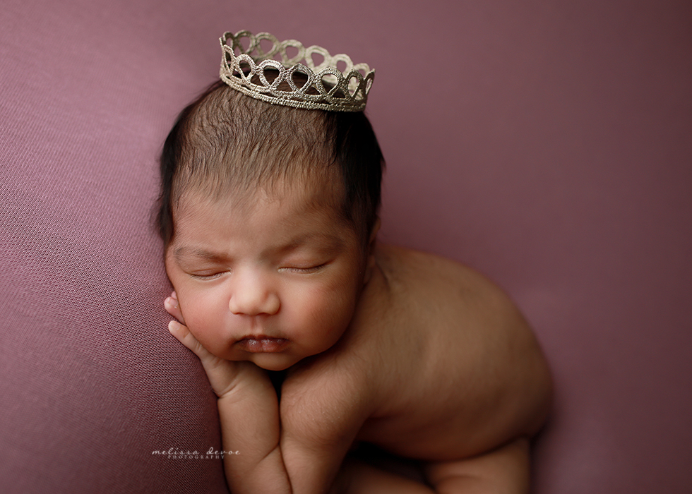 baby princess on purple