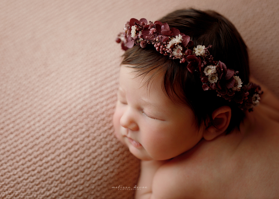 Baby girl with flowers Raleigh
