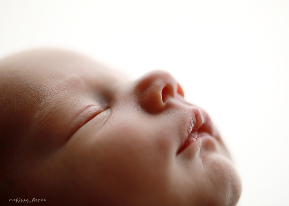 close-up of baby face