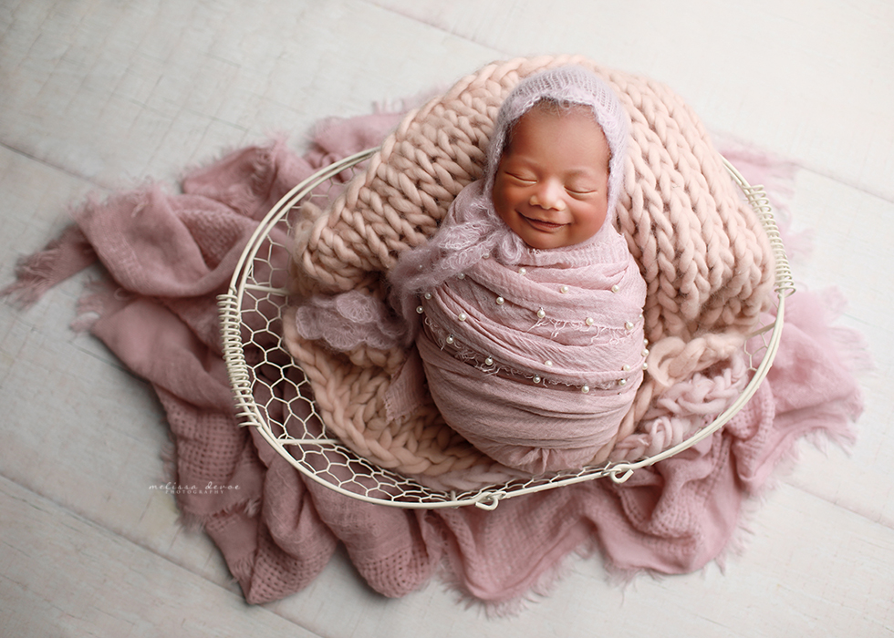 smiling baby portrait