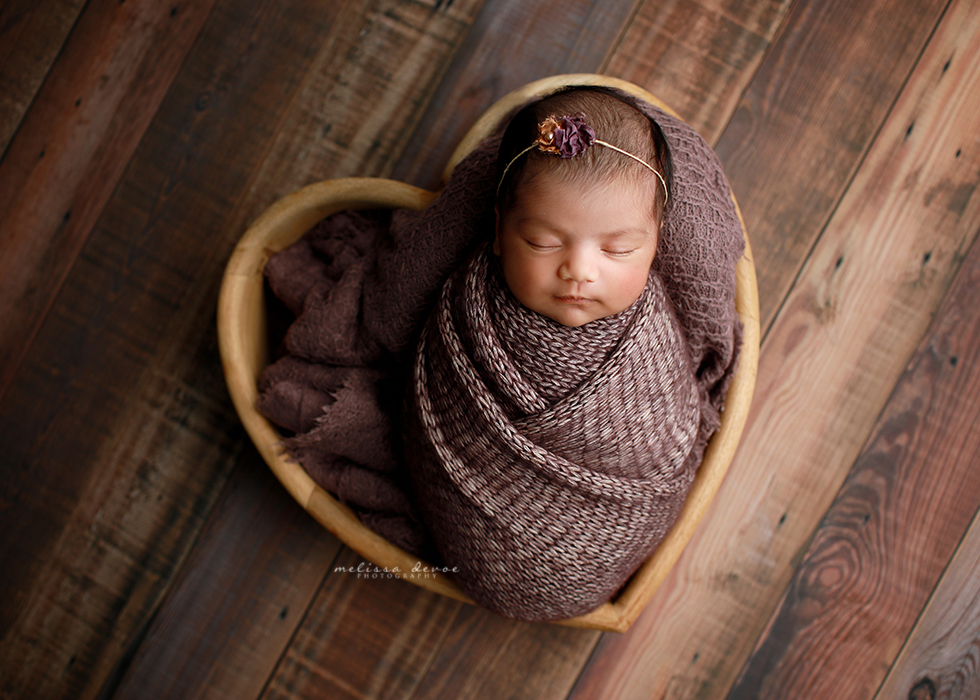Newborn portrait with love