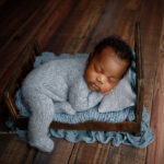 baby photography on bed