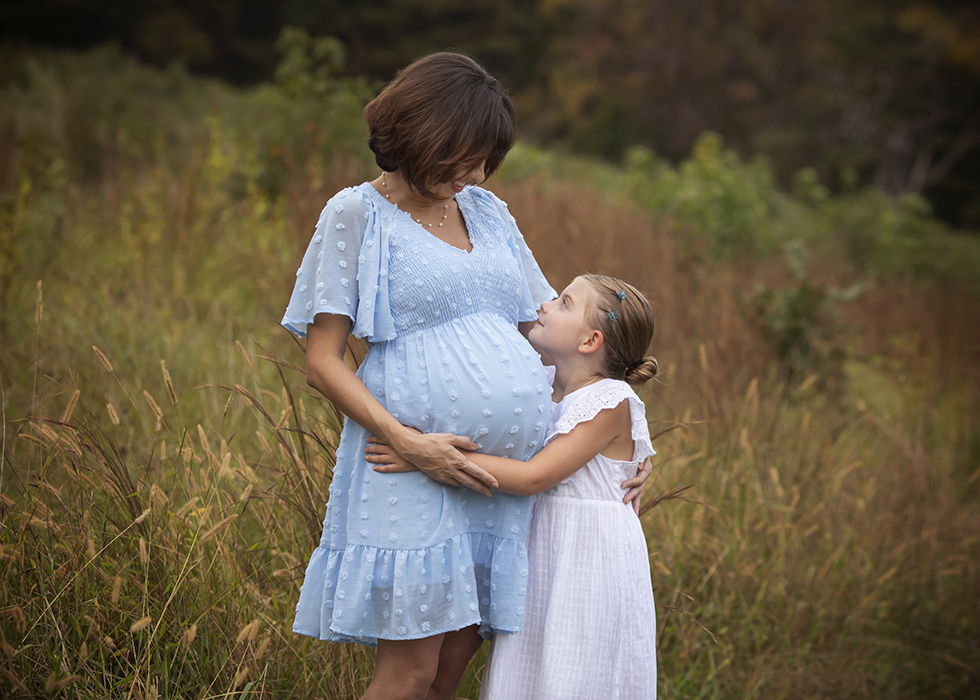 Pregnant Mom with child