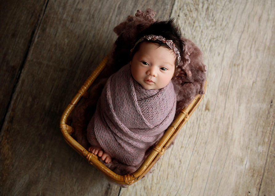 baby girl posed